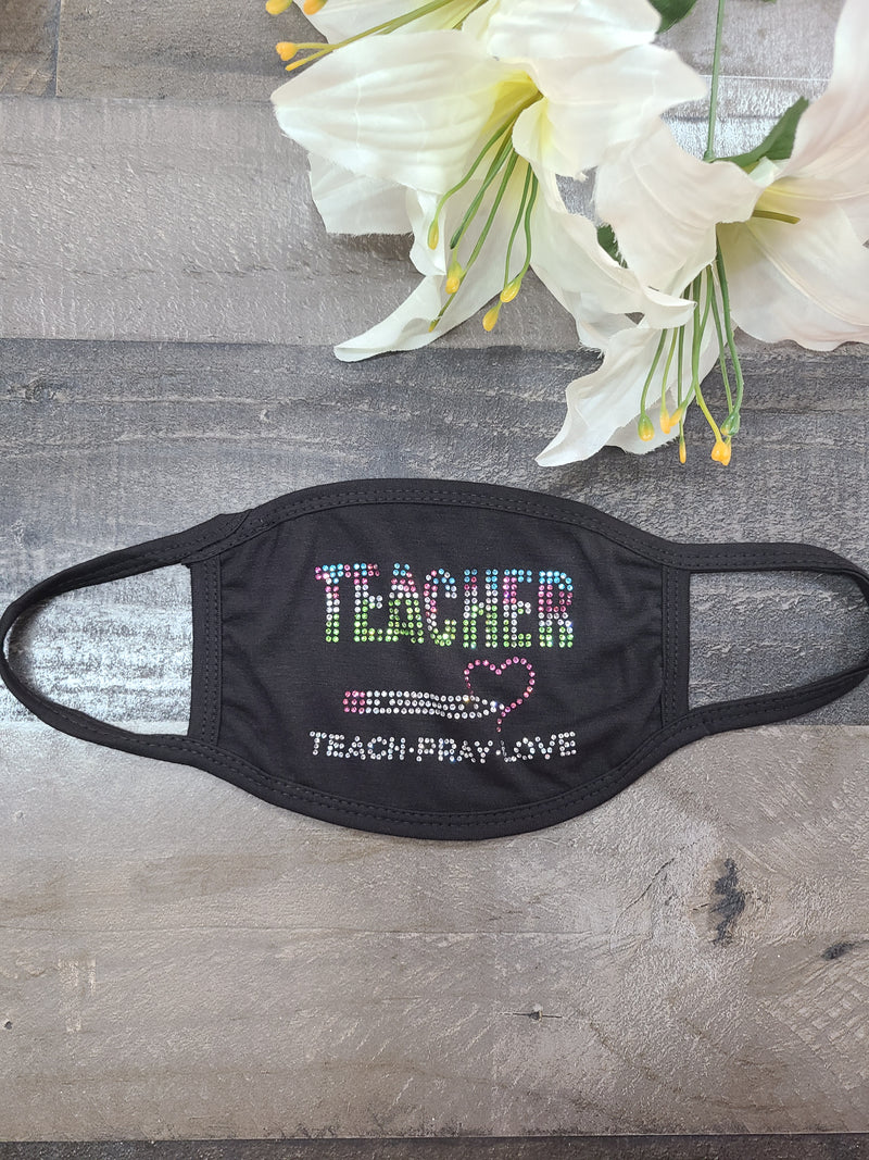 Modal Antibacterial Face Mask~TEACHER  Bling