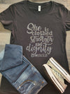 Proverbs 31 Strength & Dignity Bling Tee