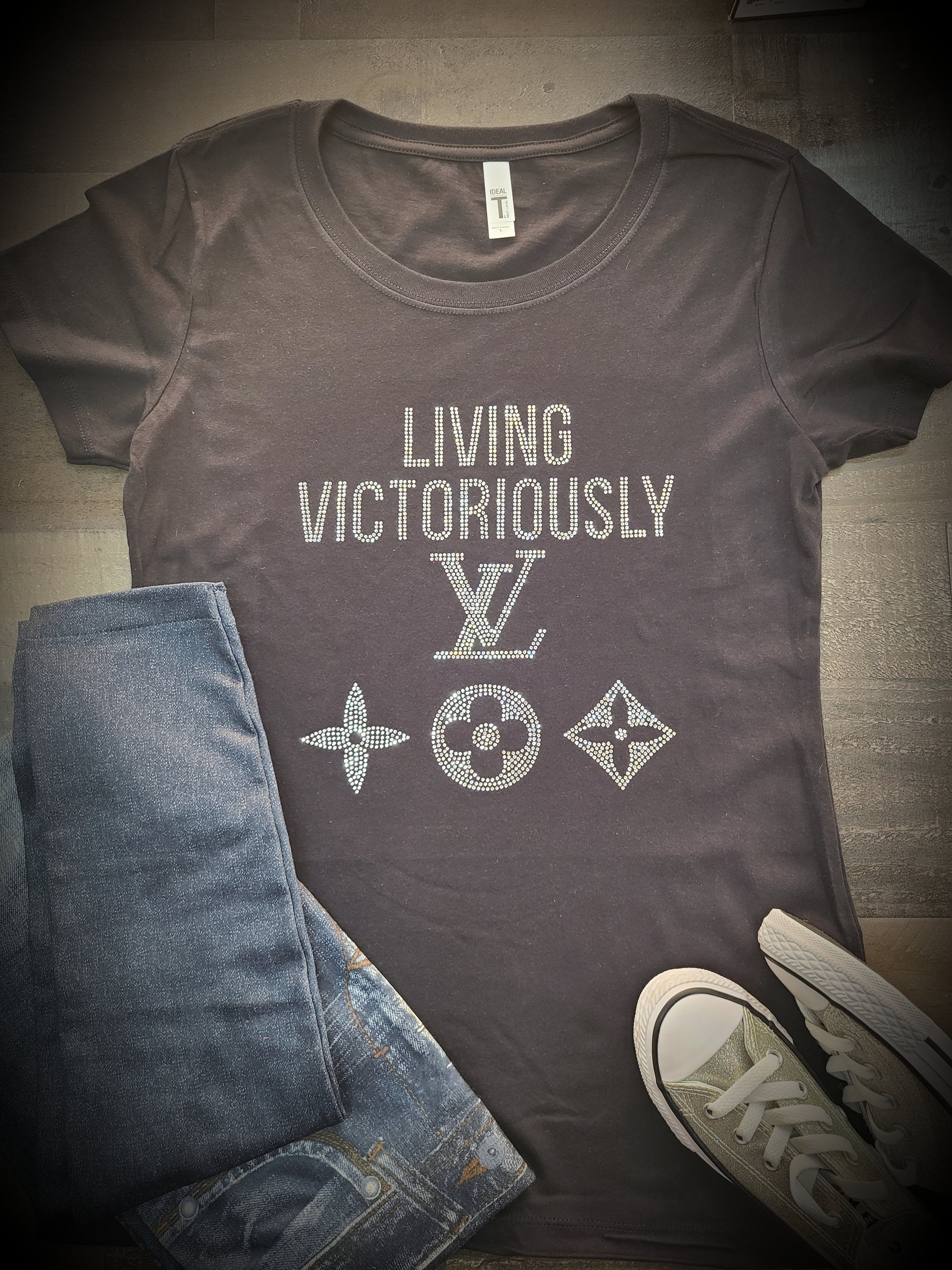 Living Victoriously Bling Tee (Luxe)