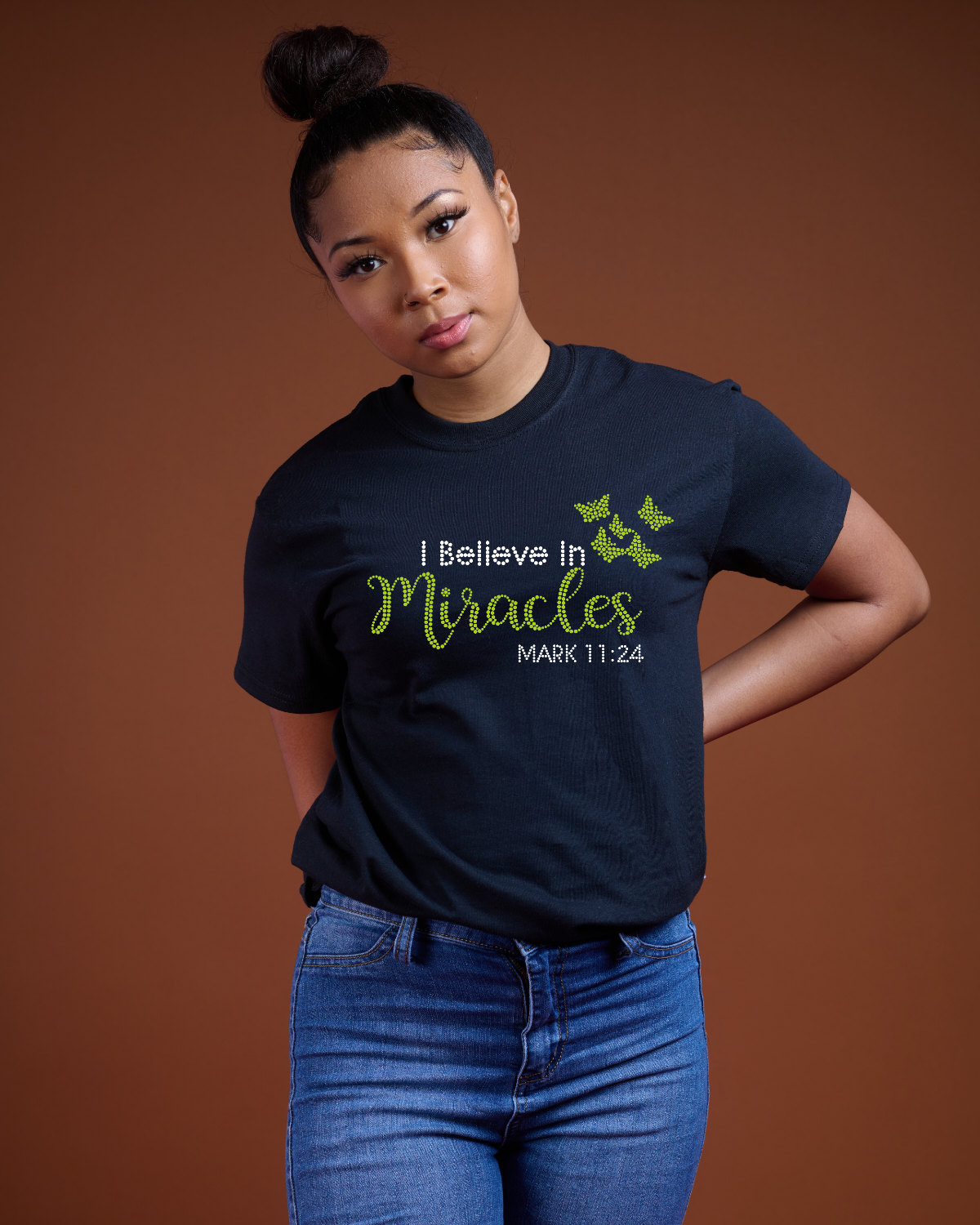 I Believe In Miracles Bling Tee