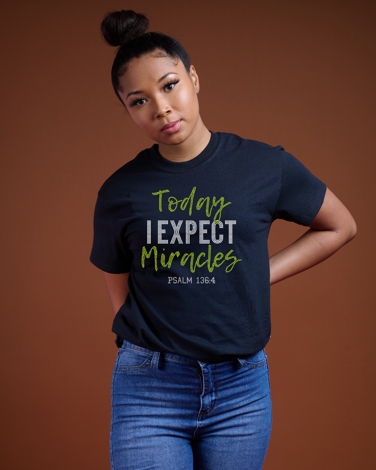 Today I Expect Miracles Bling Tee