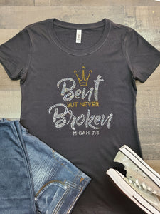Bent But Not Broken Bling Tee