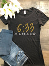 Matthew 6:33 Bling Tee (Gold Rhinestones)