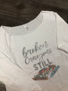 Small Broken Crayons Still Color Raglan Bling Long Sleeve (RTS)