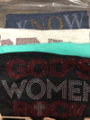 Medium God’s Women’s Rock Set Bling Long Sleeve (RTS)