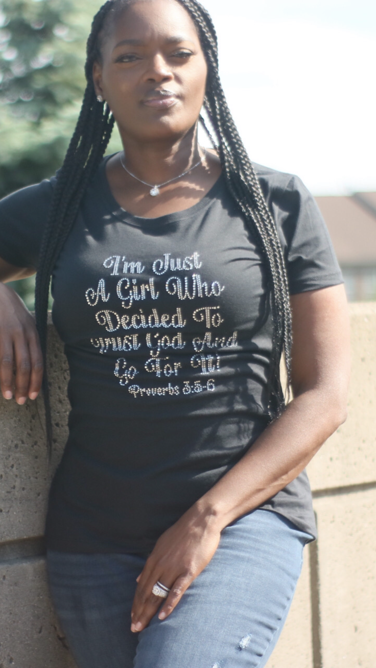 Just A Girl Bling Tee