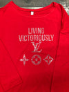 Living Victoriously” Beautiful Bling Raglan (Winter)